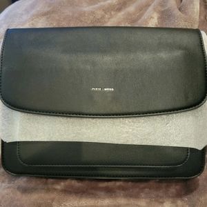 NEW Pixie Mood Black Vegan Leather Zoe Crossbody Bag with Detachable Strap